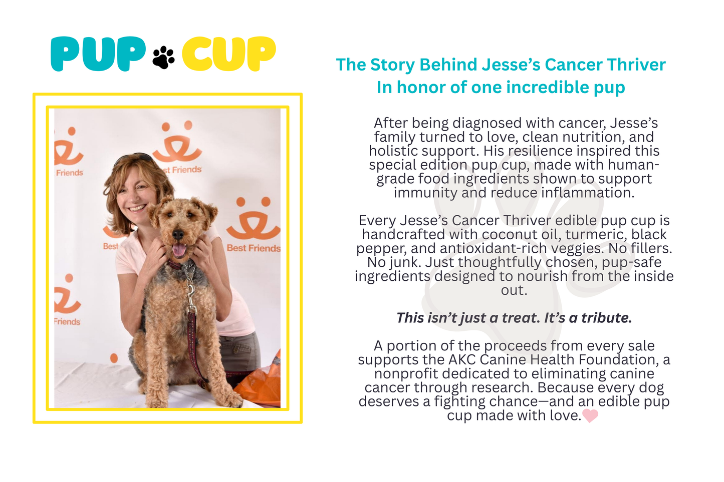Jesse’s Cancer Thriver – Edible Pup Cup (6 per order)